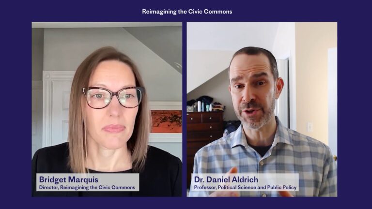 Bridget Marquis talks to Dan Aldrich about robust social infrastructure.